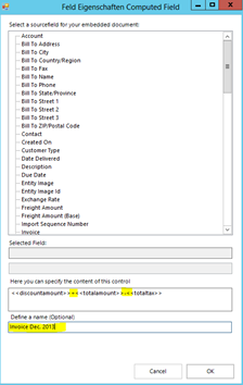 Sample result after using the math functions of the Computed-Fields functionality.